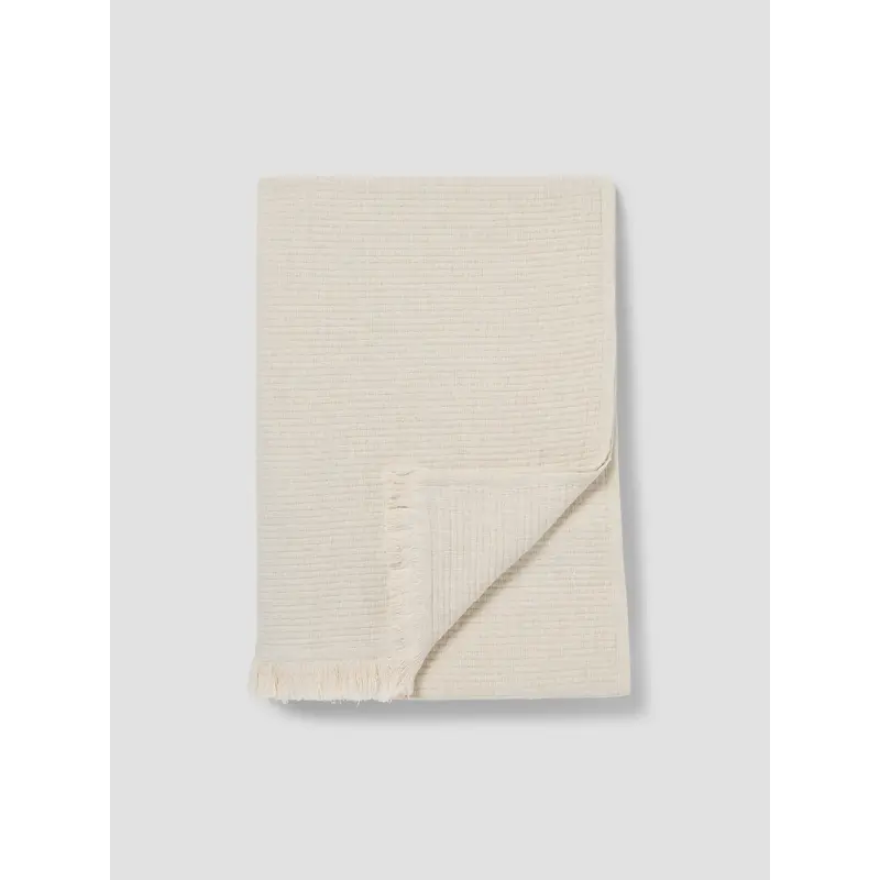 Oatmeal Cotton Textured Throw