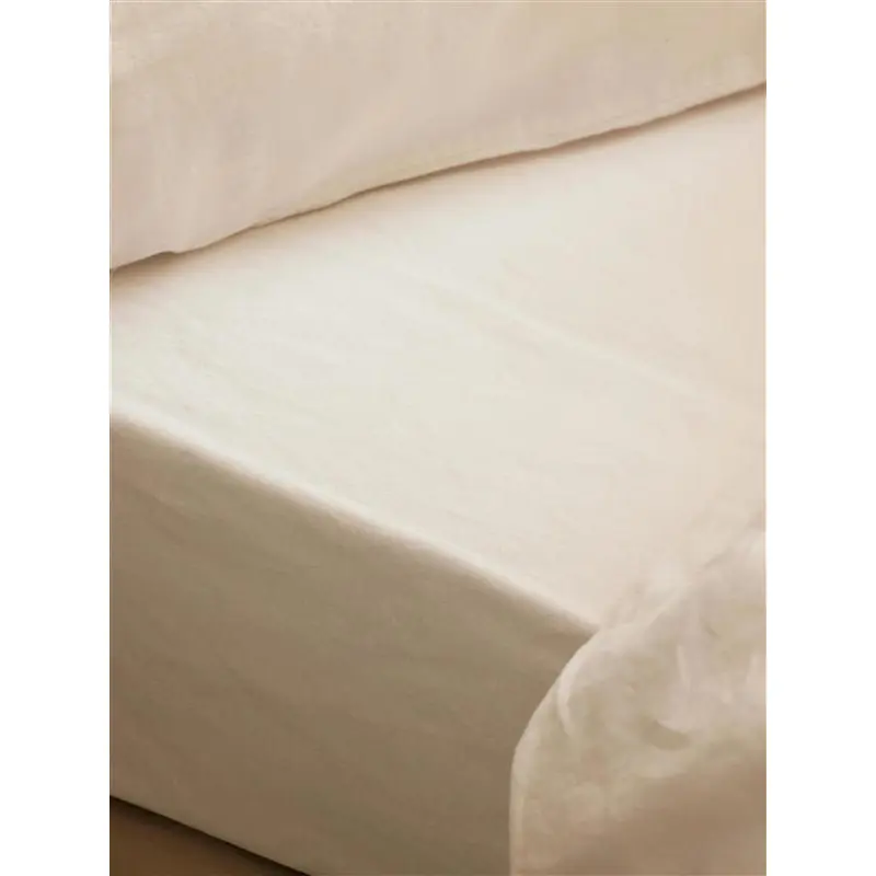 Pearl 100% Linen Fitted Sheet