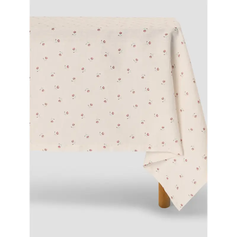 Pearl Posy Bud Linen Blend Tablecloth