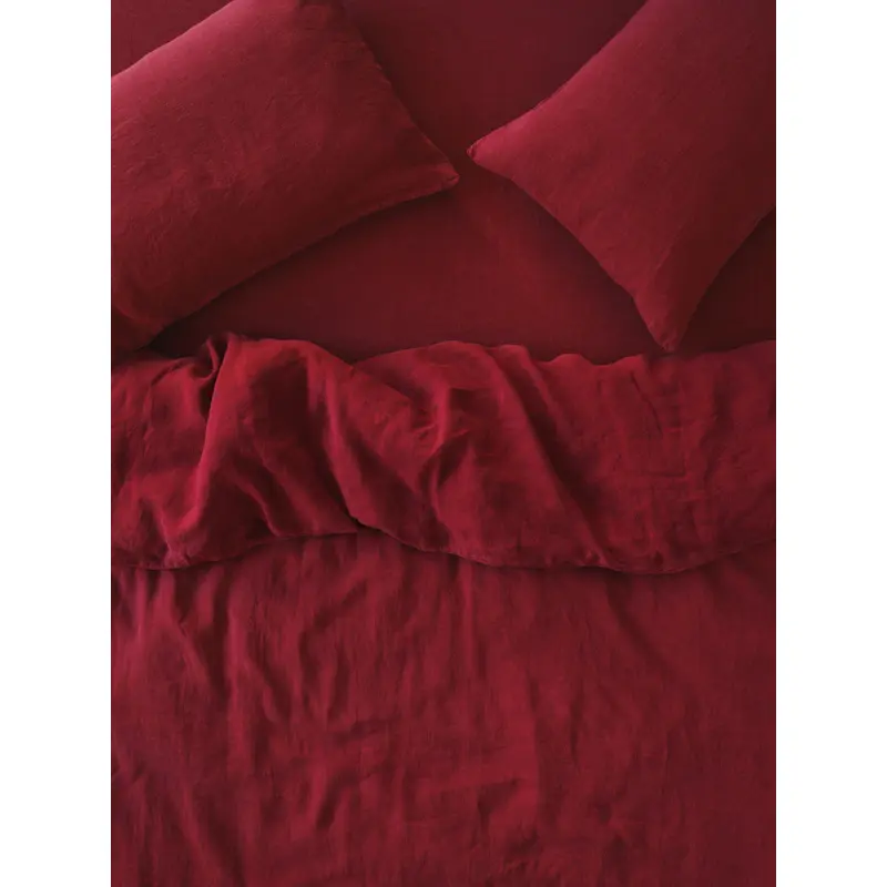 Rhubarb 100% Linen Duvet Cover