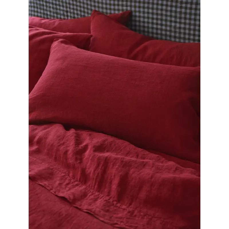 Rhubarb Linen Blend Pillowcase (Pair)