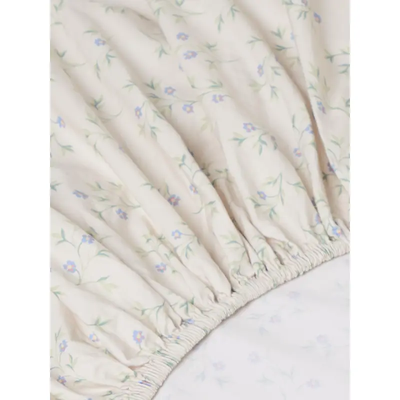 Spring Sprig Cotton Fitted Sheet