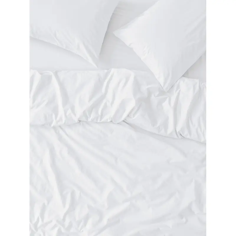 White Washed Cotton Percale Duvet Cover