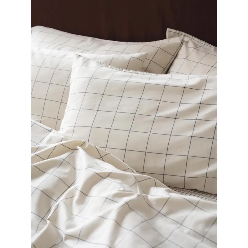 Dream Blue Burlow Plaid Cotton Percale Pillowcases (Pair)