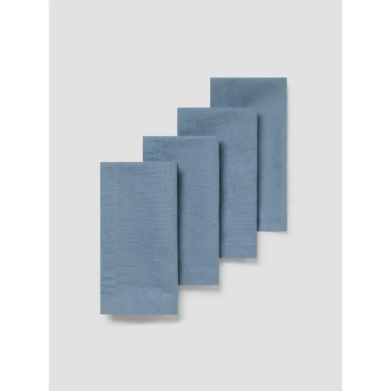 Dusk Blue Linen Blend Napkins Set of 4