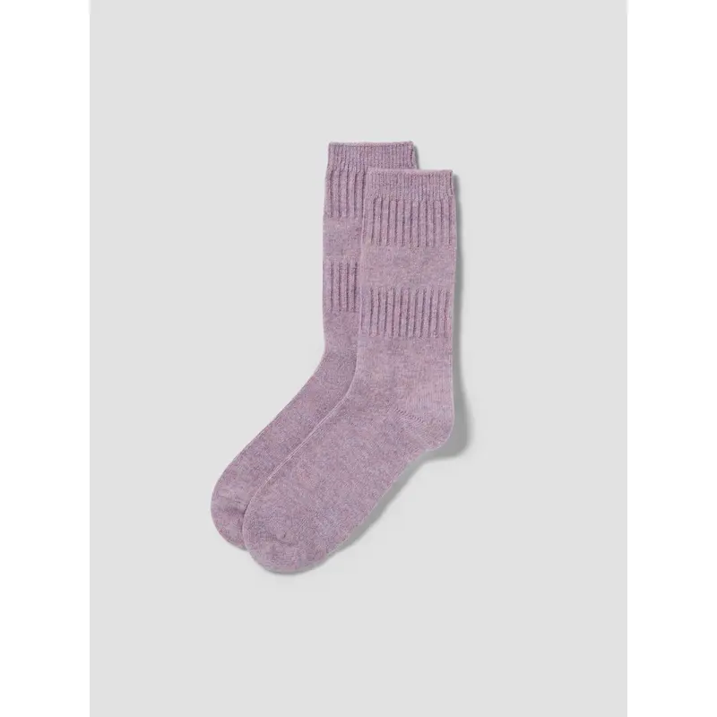 Elderberry Merino Wool Ribbed Socks