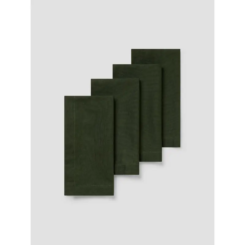 Fern Green Linen Blend Napkins Set of 4