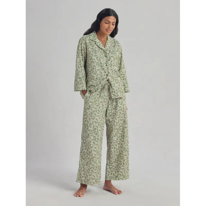 Leafy Arbour Oak Cotton Pants Set