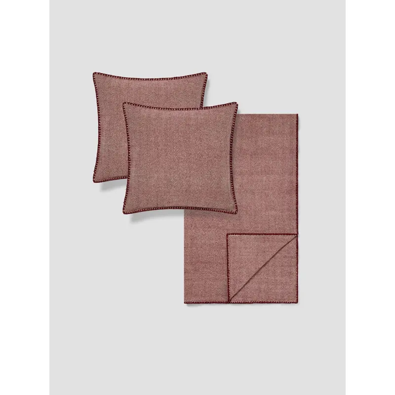 Rhubarb Herringbone Wool Home Bundle
