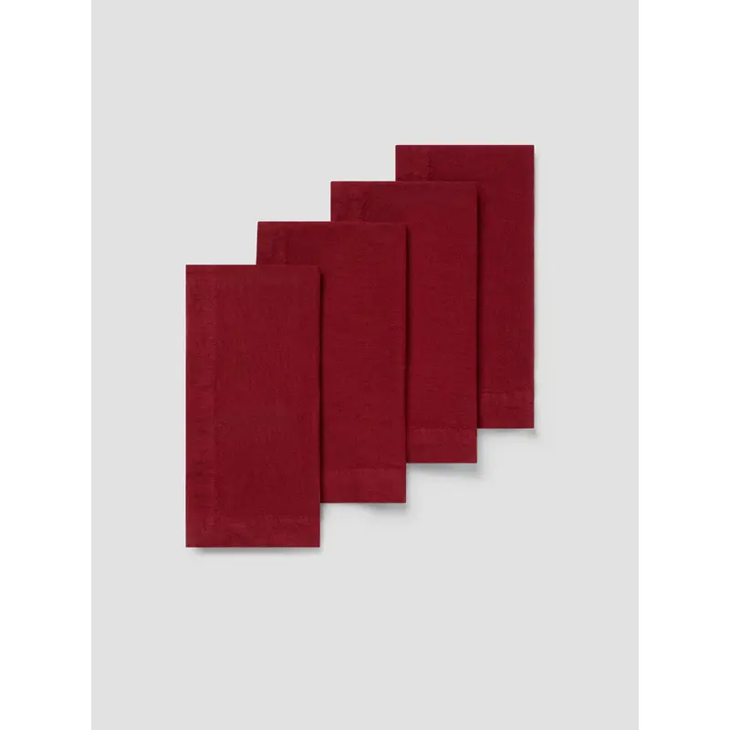 Rhubarb Linen Blend Napkins Set of 4