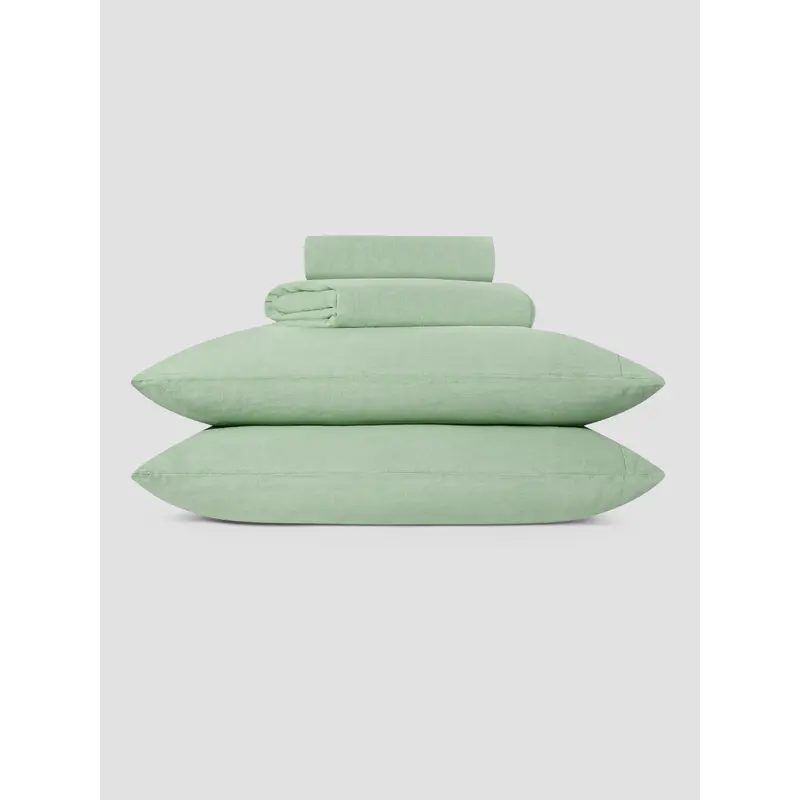 Sage Green Linen Blend Sheet Set