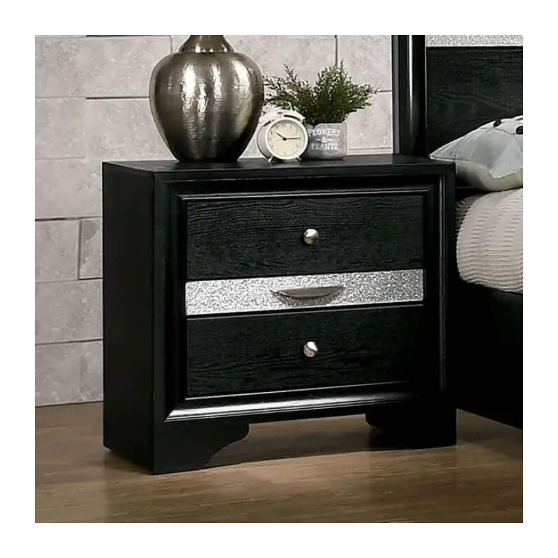 Chrissy Black Nightstand