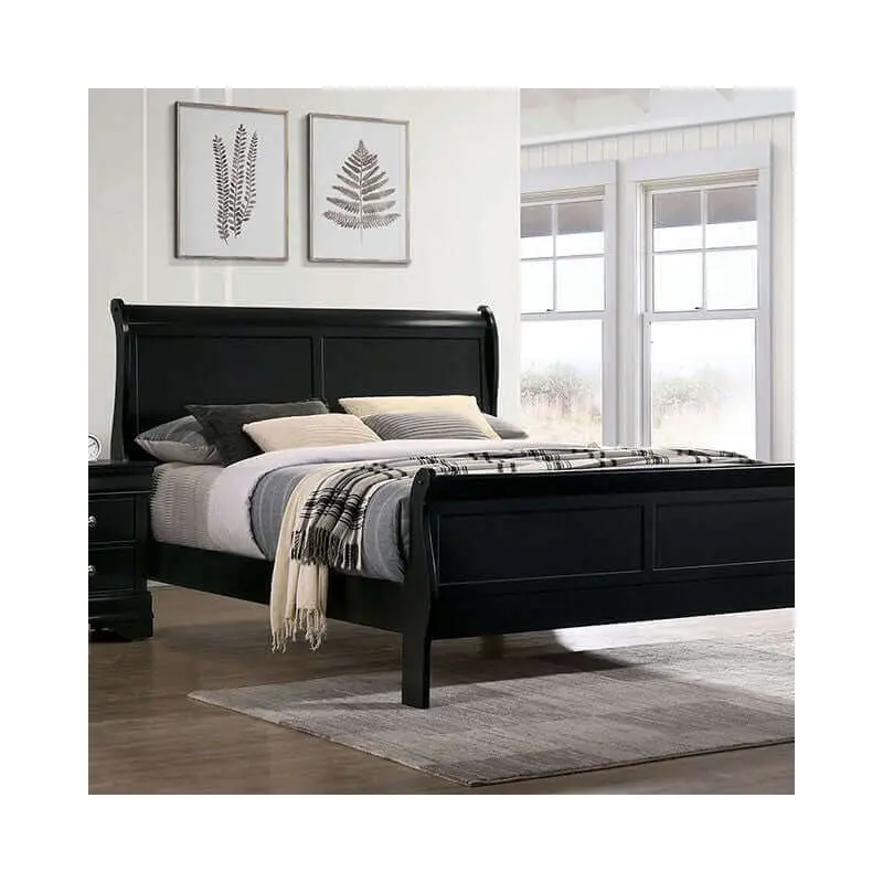 Louis Philippe Black Slate Bed