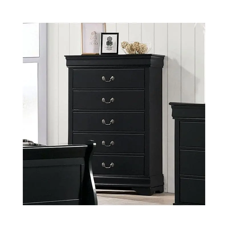 Louis Philippe Black Transitional Chest
