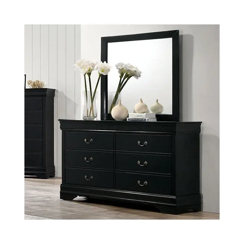 Louis Philippe Black Transitional Dresser