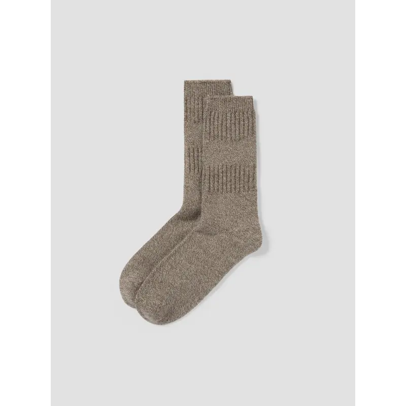 Mushroom Merino Wool Ribbed Socks