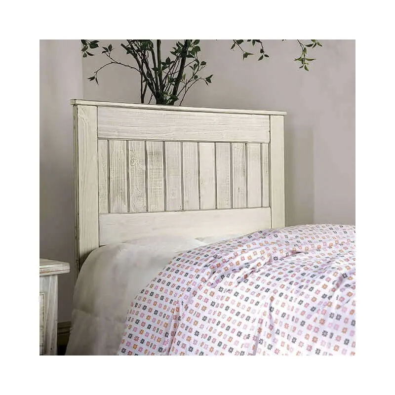 Rockwall White Wood Headboard