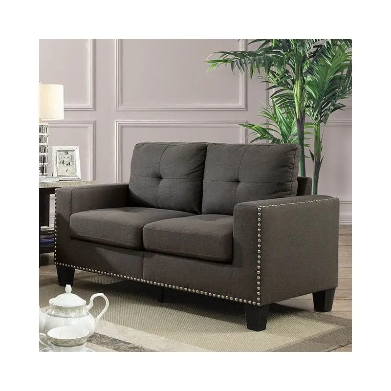 Attwell Dark Gray Transitional Loveseat
