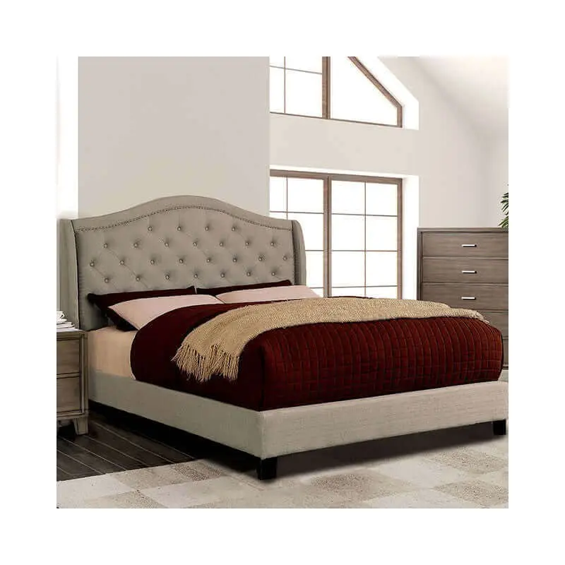 Carly Button Tufted Platform Bed