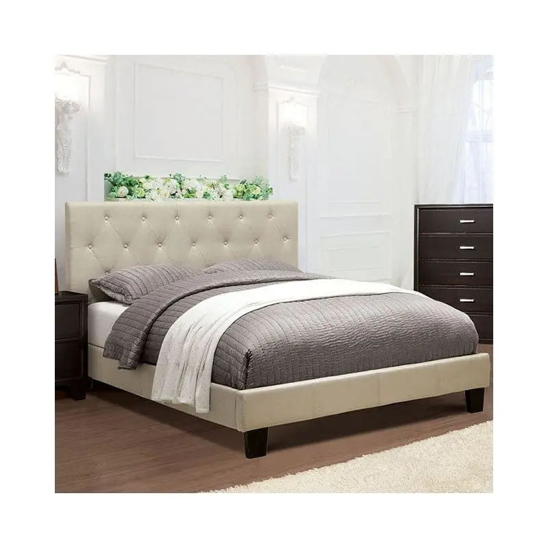 Leeroy Ivory Platform Bed