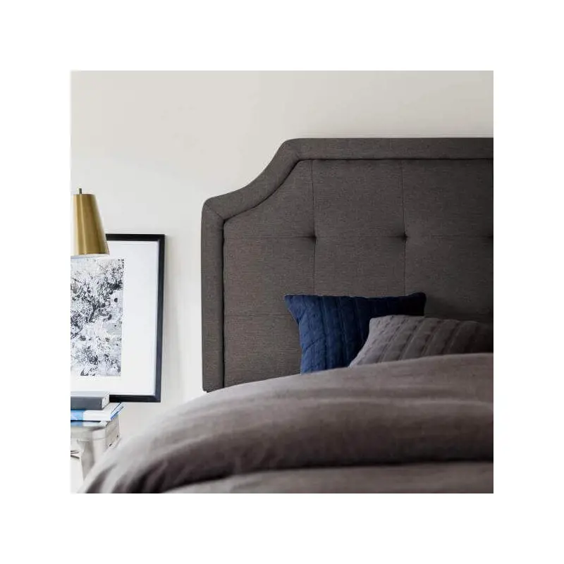 Malouf Carlisle Charcoal Gray Headboard