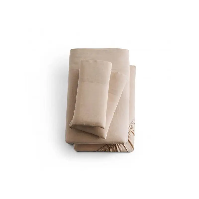 Malouf Sand Linen Weave Cotton Sheet Set