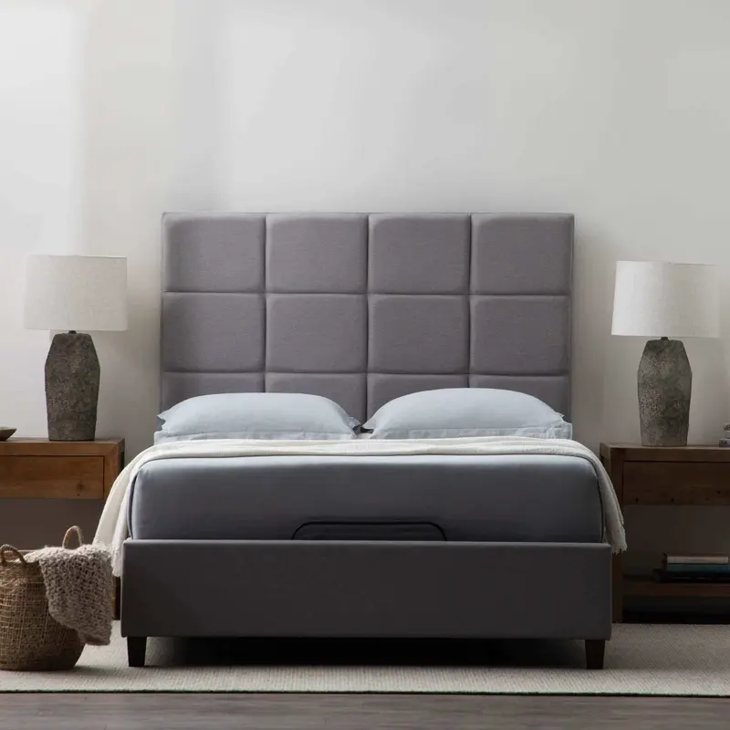 Malouf Scoresby Stone Grey Headboard