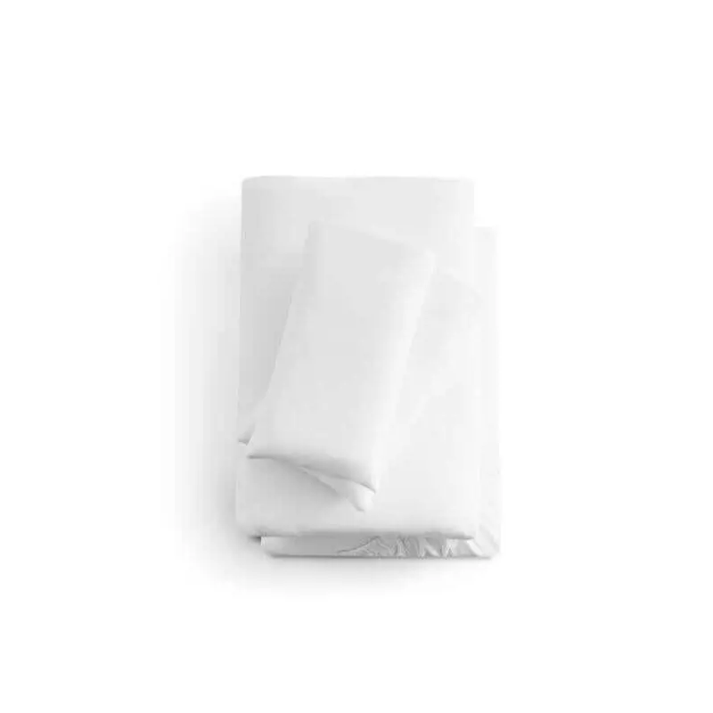 Malouf White Linen Weave Cotton Sheet Set