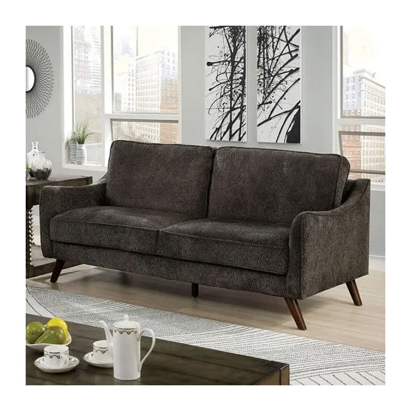 Maxime Dark Gray Mid Century Sofa