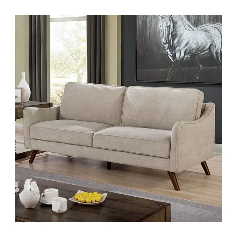 Maxime Light Gray Mid Century Modern Sofa