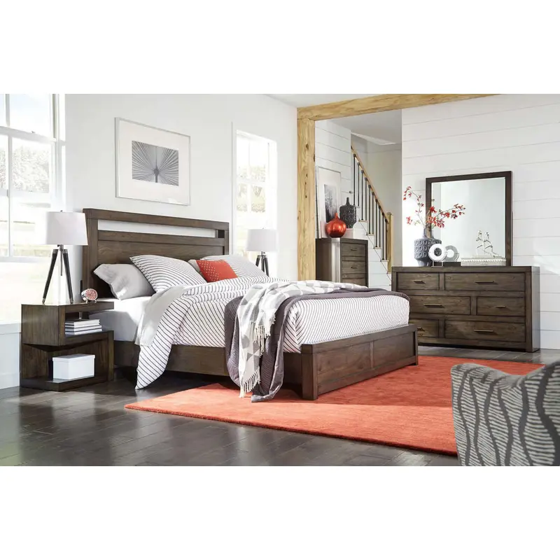 Modern Loft Collection Brownstone Panel Bed