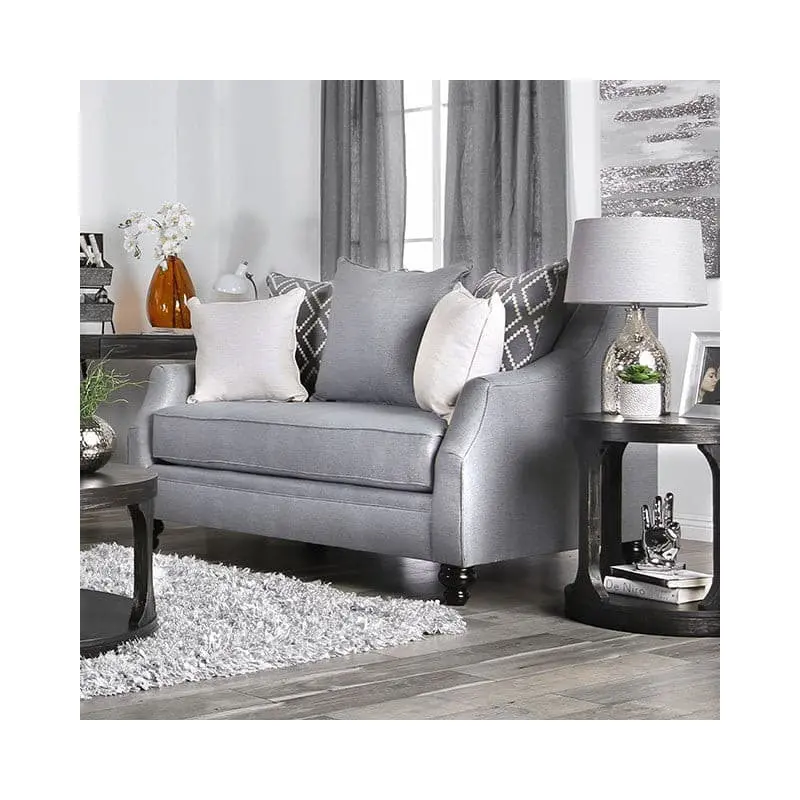 Nefyn Gray Transitional Loveseat