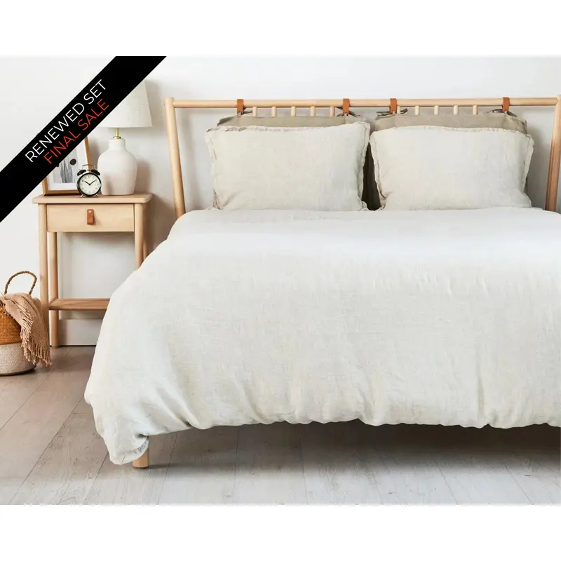 Organic European Linen Duvet Cover Set | Solid Colors | Renewed