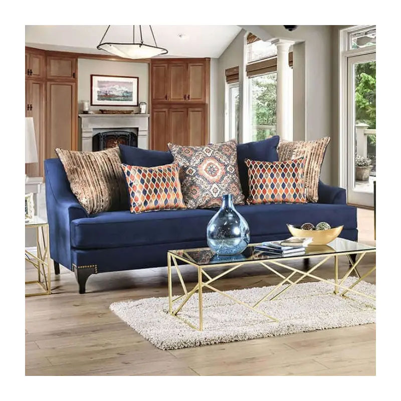 Sisseton Blue Transtional Sofa