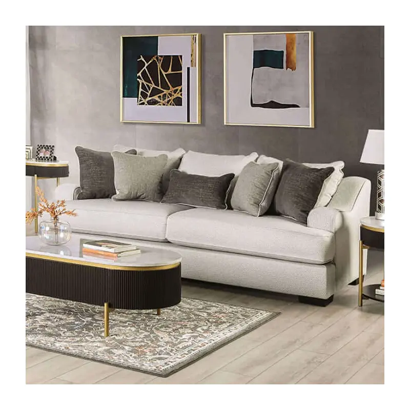 Skyline Pewter Gray Transitional Sofa