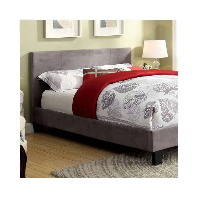 Winn Park Upholstered Gray Platform Bed