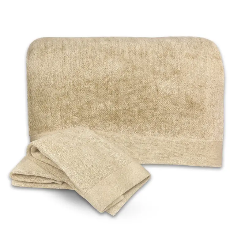 Bamboo Cotton Bath Sheet 3 Piece Set - Sand