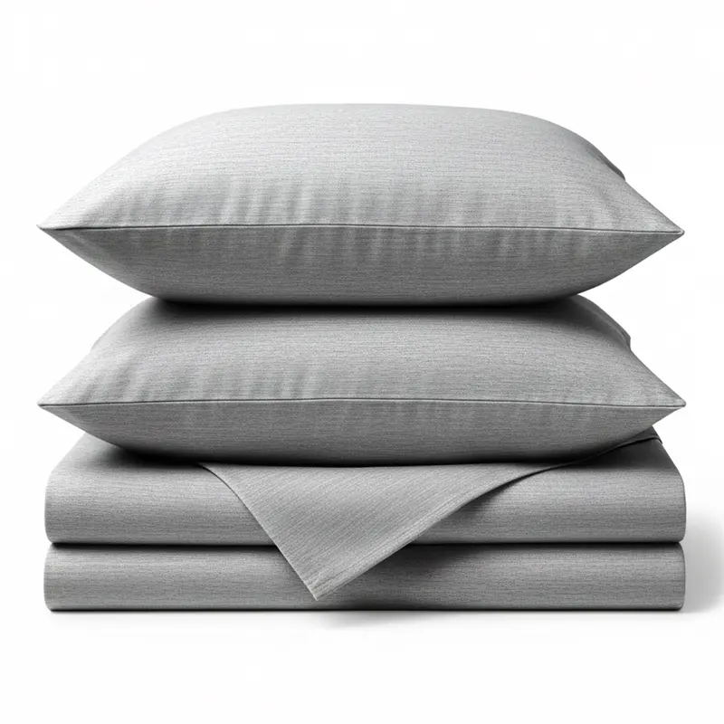 Bamboo Cotton Bed Sheets - Silver