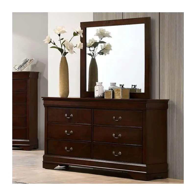 Louis Philippe Cherry Transitional Dresser