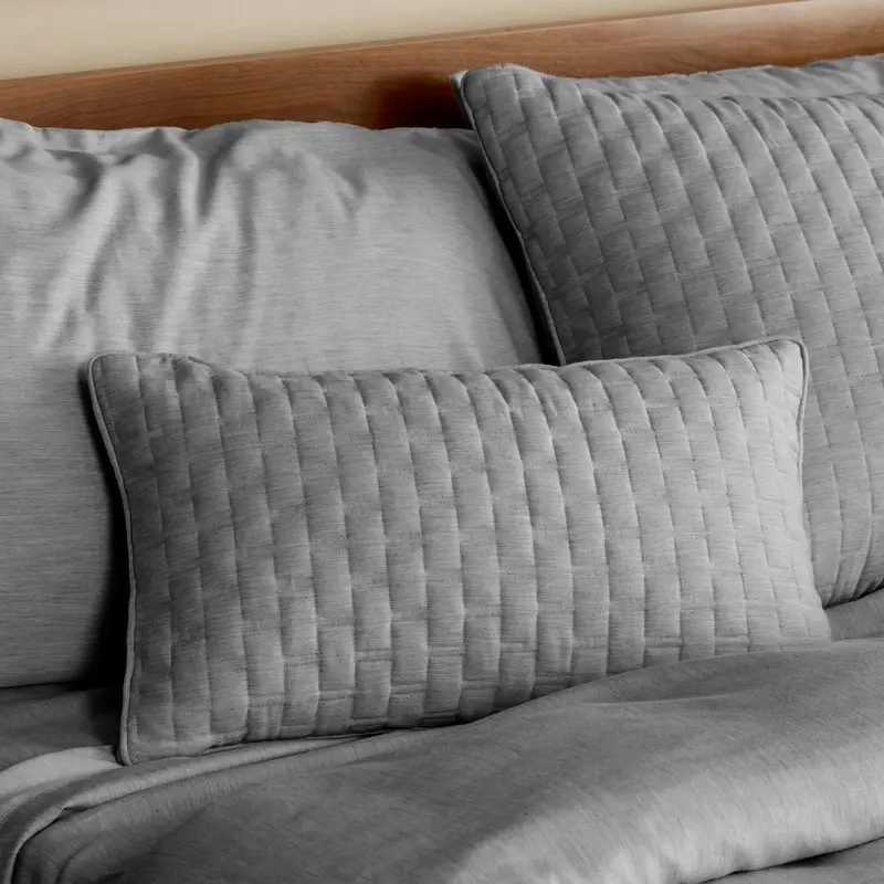 Bamboo Cotton Decorative Throw Pillow - Silver