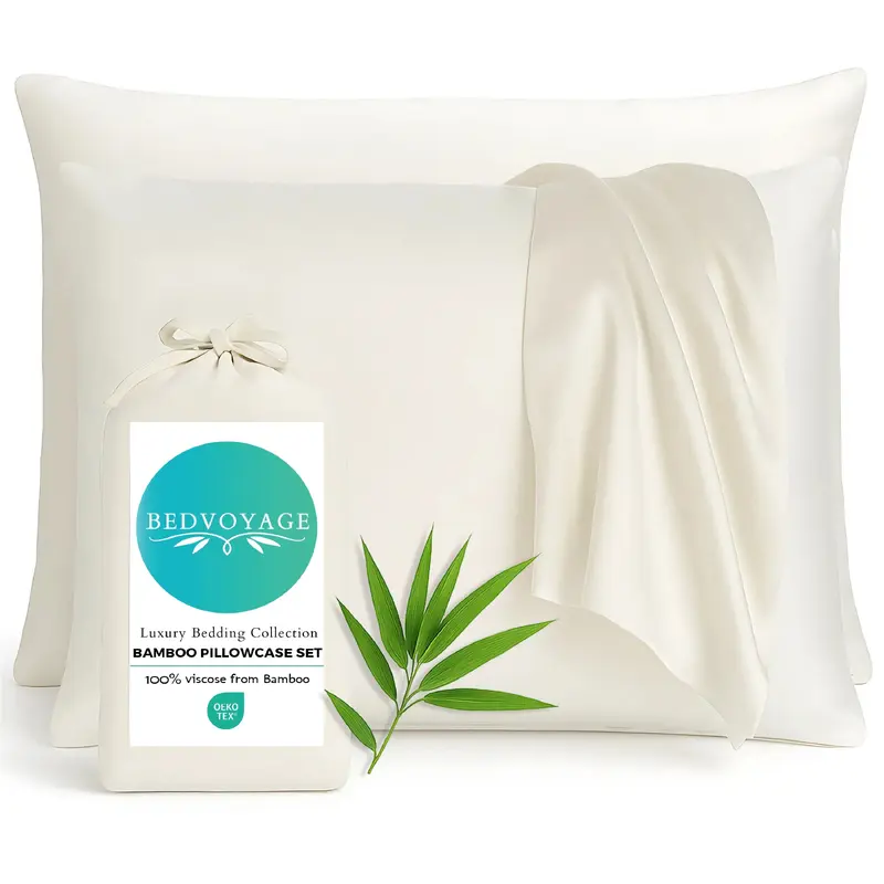 Bamboo Pillowcase Set  Ivory