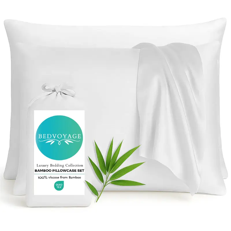 Bamboo Pillowcase Set  White