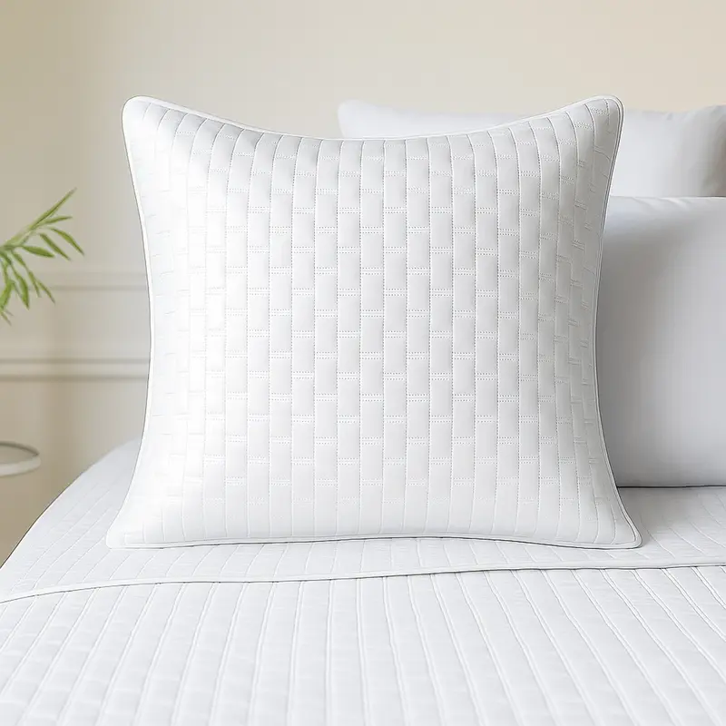 Bamboo Quilted Euro Sham 1 Piece - White