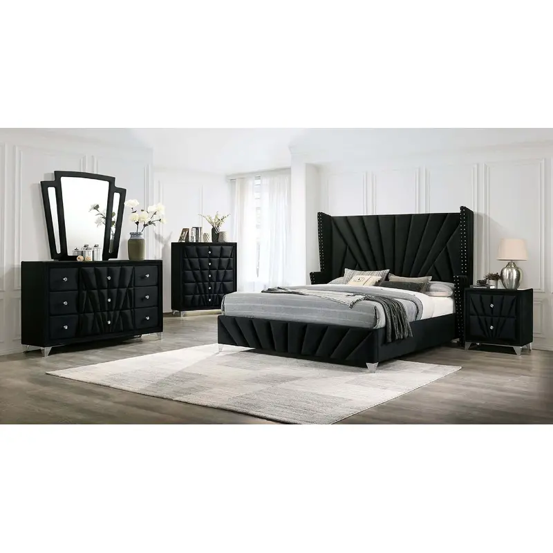 Carissa Eastern King Bed In Gray