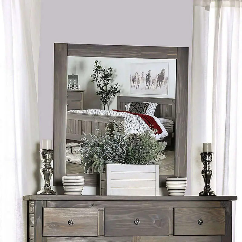 Rockwall Weathered Gray Mirror