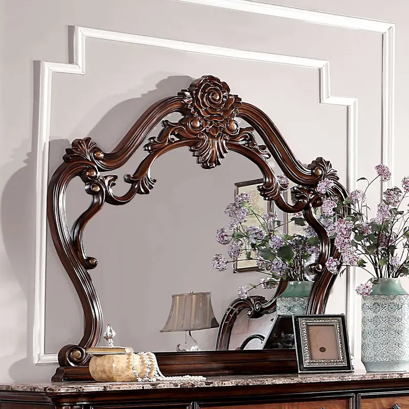 Rosewood Mirror In Dark Oak