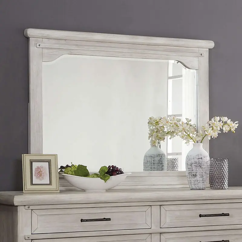 Shawnette 5Mm Beveled Mirror In Antique White