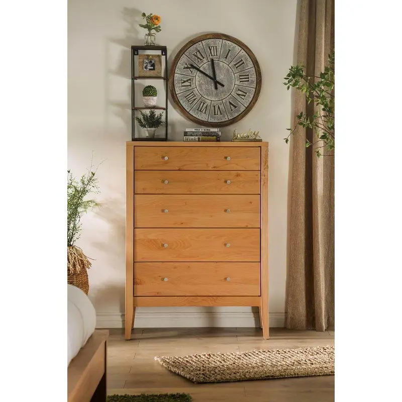 Willamette 5-Drawer Chest In Light Oak