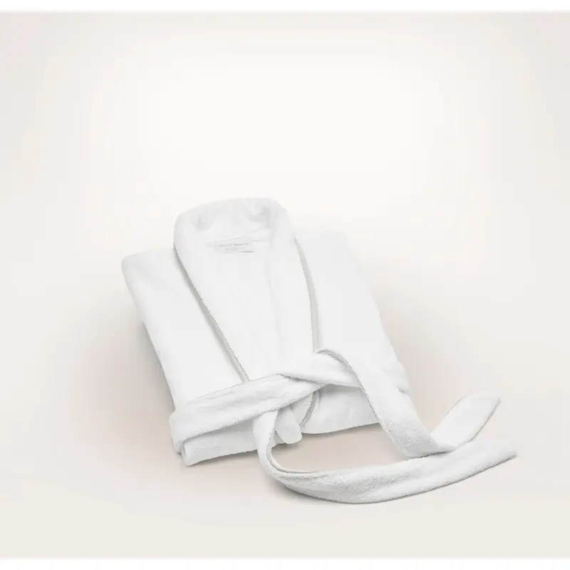 Women's Plush Robe - White/Pewter