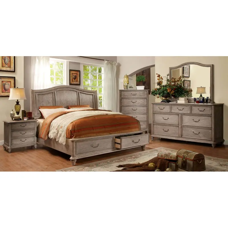 Belgrade I Queen Bed In Rustic Natural Tone
